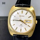 Seiko 5606-7130 Lord Matic [US Stock] Vtg1971 Men's Automatic Watch Gold *N.Mint