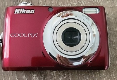 Nikon Coolpix L22 12MP 3.6x Zoom Red Digital Camera No SD Card