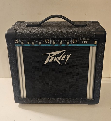 #ad #ad Peavey Rage 158 Guitar Teal Stripe Amp 15W Vintage Guitar Amplifier USA Working $145.00