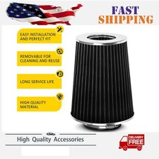 Blue Truck Long Performance High Flow Cold Air Dry Intake Cone Universal Filter