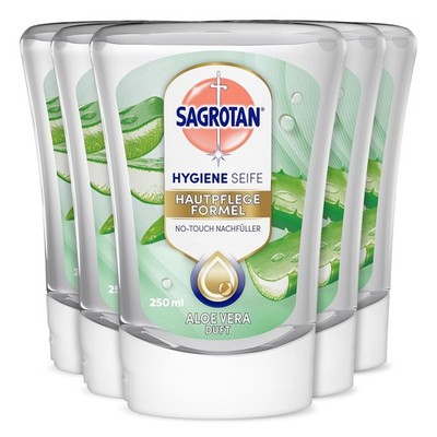 Sagrotan NoTouch Nachfüller AloeVera 5×250ml Handseife Refill Hygiene Set