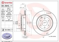 Brembo 2X Bremsscheibe Hinten Ø308 Mm InnenbelüFtet FüR Mercedes-Benz X-Klasse