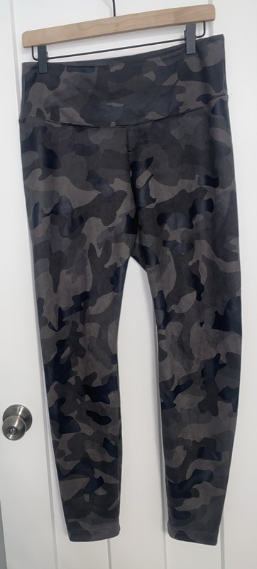 White House Black Market Suede Leggings Camo Print 10 Short