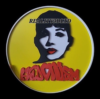 **NEW** Hedonism Wall Art rave old skool,  .3d printed 277 x277x 10mm