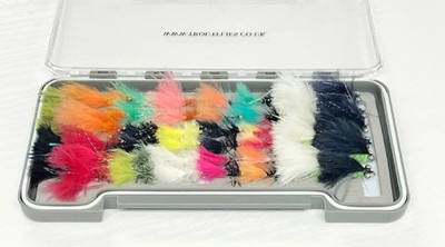 48 gewichtete Mini-Köder, Set im Karton, verschiedene Größen, TroutfliesUK