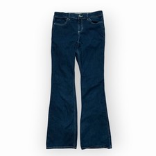 Abercrombie Kids Girls Bootcut Jeans 13/14 Long Dark Blue Low Rise Adjustable