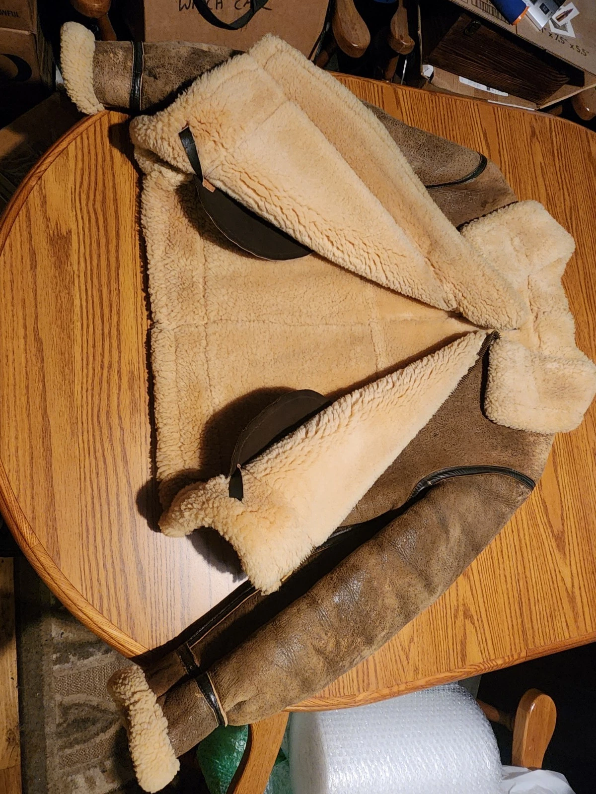 AVIREX B3 BOMBER SHEARLING JACKET Sz 42 AC-17755 Made In USA, GUC image 19