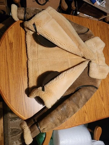 AVIREX B3 BOMBER SHEARLING JACKET Sz 42 AC-17755 Made In USA, GUC image 19