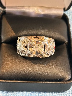 One Gents 10k Gold two-toned CTW Diamond 32nd Degree