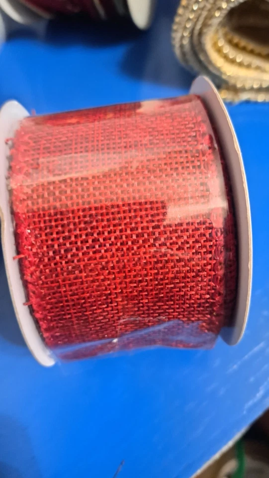 Christmas Ribbon with Wired Edge - Image 3 of 4