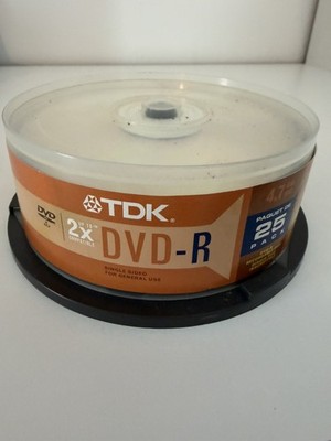 TDK DVD-R 4.7GB 25-Pack Spindle 120 Minute Video 