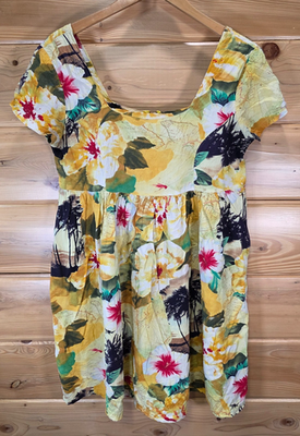 knee length dresses for ladies Flounce Midi Summer Dress Yellow Pavlova / M