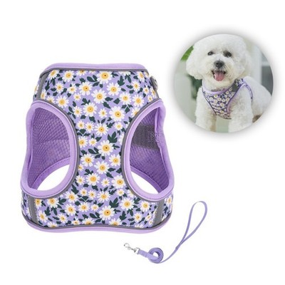 Adjustable Dog Flower Vest Harness for Small Dogs No Pull Walking Supplies