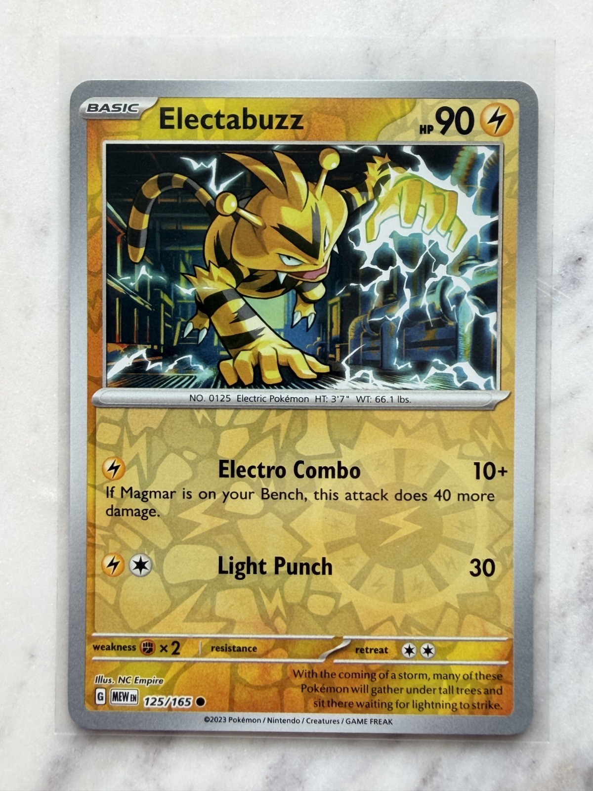 Electabuzz Reverse Holo Common SV: Scarlet & Violet 151 125/165 NM
