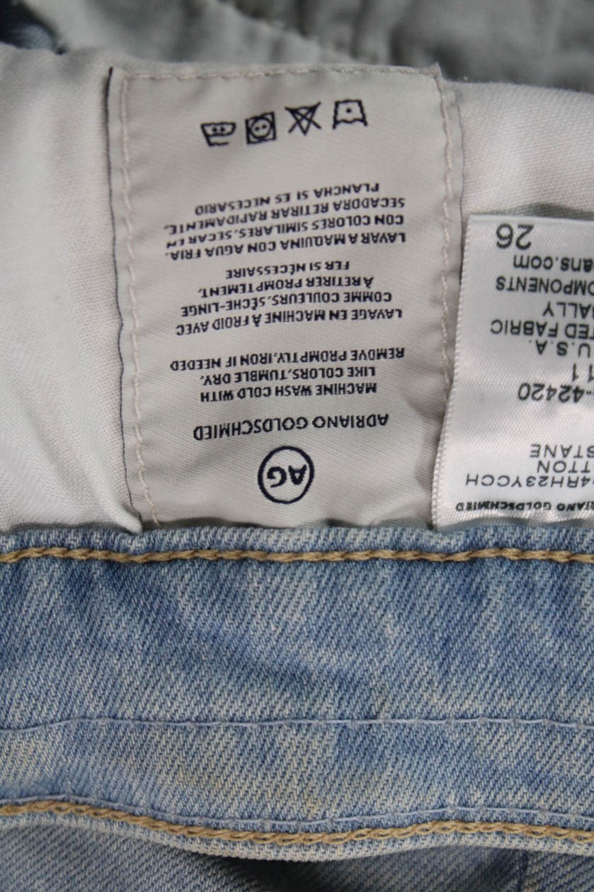 AG Adriano Goldschmied Womens The Nikki Denim Bermuda Shorts Blue Size 26 thumbnail 6