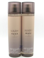 BATH  BODY WORKS WARM MUSK FRAGRANCE MIST 8 FL OZ LOT OF 2 PCS 