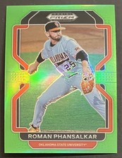 2022 Panini Prizm Draft Picks Roman Phansalkar #PDP208 Neon Green Prizm /75