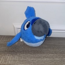 Commonwealth Angry Birds Rio Plush Stuffed Animal Blue Macaw Bird Soft 6"  . 20 