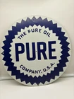 Vintage Pure Oil Metal Sign With Flying DeKalb Ear Of Corn Logo