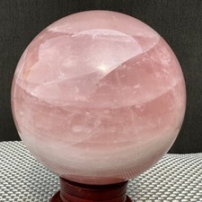 2776G Natural Crystal Polished Rose Powder Crystal Balls Crystal Sphere XK867