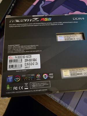 【中古】G.SKILL DDR4 3600Mhz 16gb(8gb×2) G. SKILL Trident Z RGB 16GB (2 x 8GB) PC4-28800 (DDR4-3600