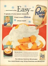 1957 Vintage ad for Reddi wip retro Peaches Spoon desert      01/27/21