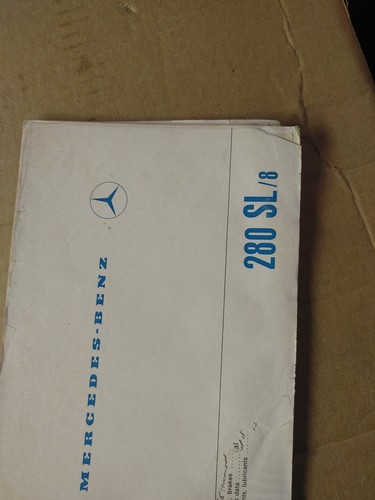 Mercedes Benz W113 280SL Owner's Operator Manual (Original OEM. English - Picture 3 of 8