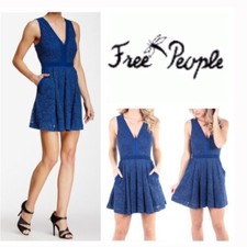 Free People Lovely In Love Dress Size XS Lace Mini Cocktails Party Wedding EUC