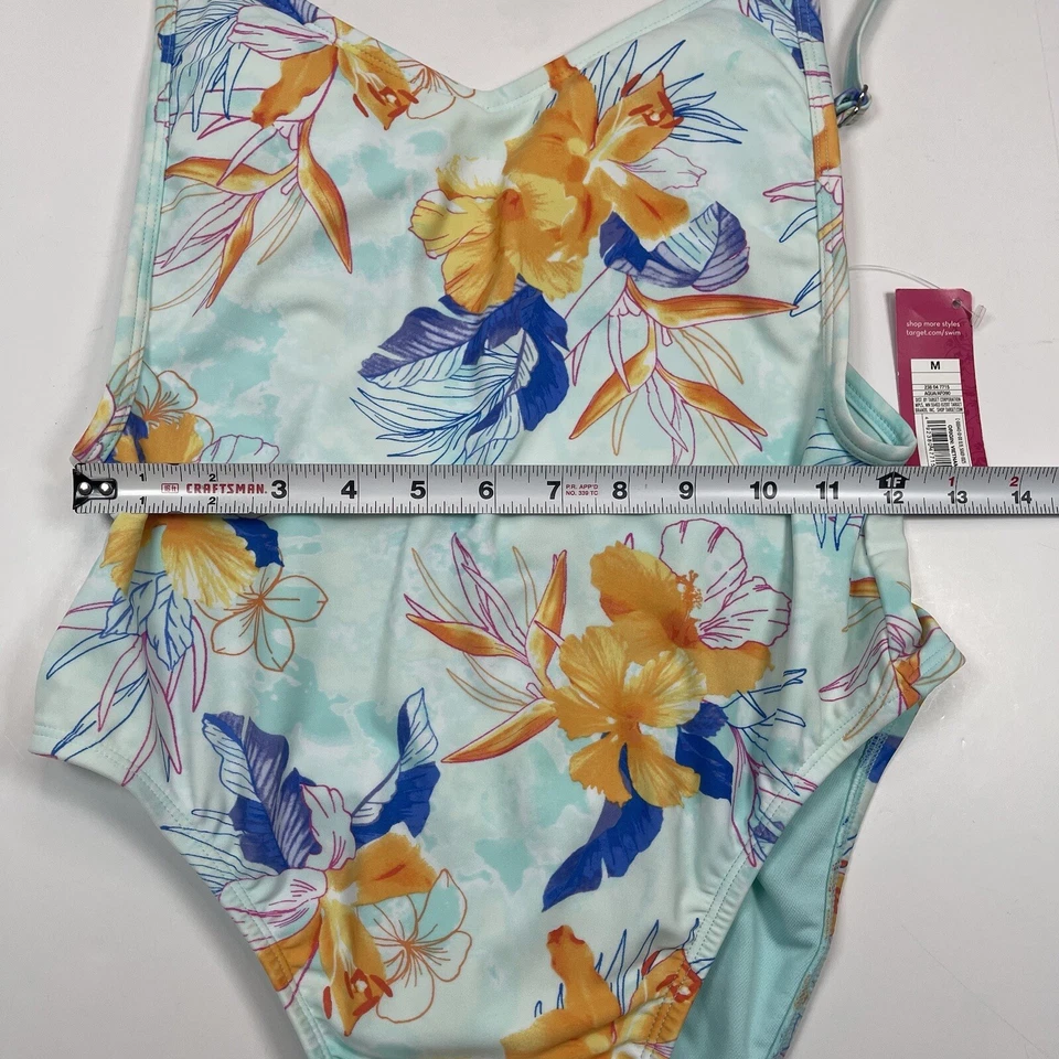 Nuevo con etiquetas Traje de baño colorido floral tropical Exhilaration para mujer talla M Foto 3 de 4