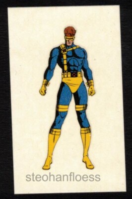 1996 Fleer Skybox Marvel Vision Temporary Mini Tattoo #5 Cyclops 2.5'' x 1.5'' B