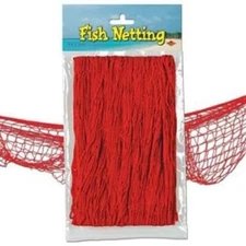 Fish Netting Red Nautical Cruise Party Birthday Decoration