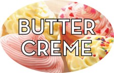 1.25" X 2" Butter Creme Labels 500 per Roll Great Food Stickers