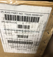 Avid Interplay AS3000  Standalone System Server 2x1TB Drives 7020-30088-02