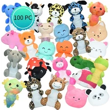 100 Pc Bulk Stuffed Animals 7-9 inch - Kids Prizes, GiveAways, Party Favors