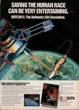 Commodore - Defcon 5 - Cosmi -Original Magazine Ad -