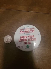 Nice Pennsylvania Lottery Keystone Kafe Round Light Up Pin Button