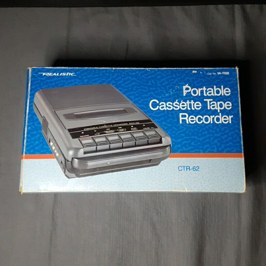 VTG Radio Shack Realistic Portable Cassette Tape Recorder CTR-62  14-1150 
