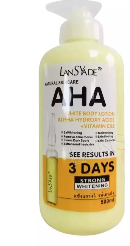 2-pc AHA Strong Brightening Serum & Lotion Vitamin C,E Skin Whitening USA Stock - Image 3 of 3