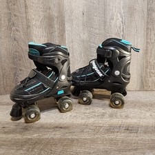 Mongoose Roller Skates Kids LED Light Up Wheels Youth Sizes 1-4 Adjustable Blk