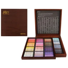 Mungyo Gallery Soft Oil Pastels Wood Box Set of 120 Assorted Colors MOPV-120W
