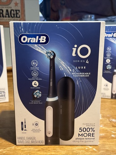 Oral-B iO Series 4 Electric Toothbrush with(1) Brush Head/Rechargeable Black OB