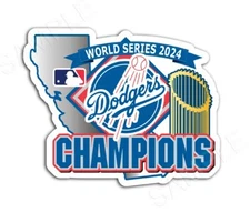 World Series Champions 2024 Los Angeles Dodgers Sticker Baseball Decals Magnet