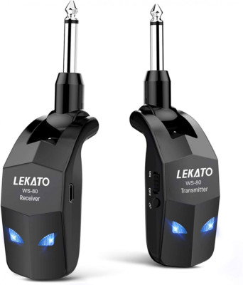 LEKATO Wireless Guitar System 2.4GHz Rechargeable Audio Transmitter...