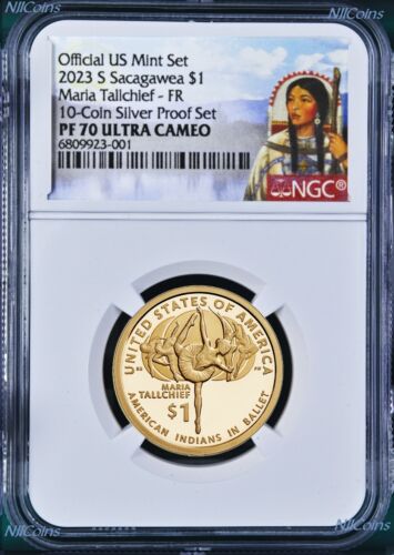 2023 US Mint 5 Coin Silver Proof SET Dime Cent Nickel $1 50c NGC PF70 FR - Picture 3 of 6