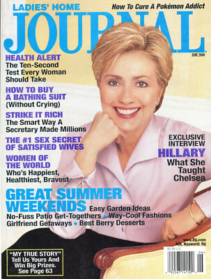 LADIES' HOME JOURNAL Magazine June 2000 Hillary Clinton Tracey Ullman