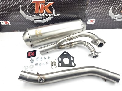 Sport Auspuff Turbo Kit Edelstahl Yamaha TMax 500 T-Max 00-07 4T Auspuffanlage