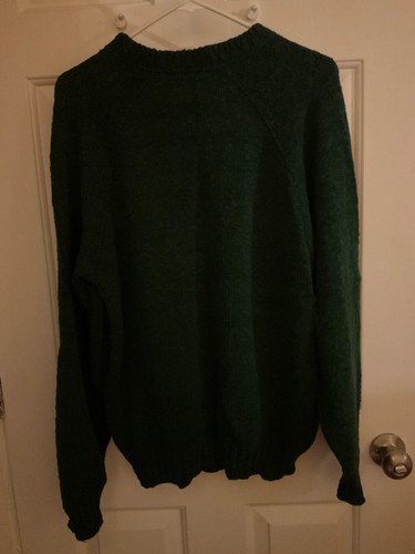 Dicker dunkelgrüner Pullover Gr. L 100% Baumwolle - Bild 2 von 3