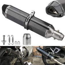 470mm Slip on Exhaust Muffler Pipe DB Killer For 38-51mm Universal Motorcycle
