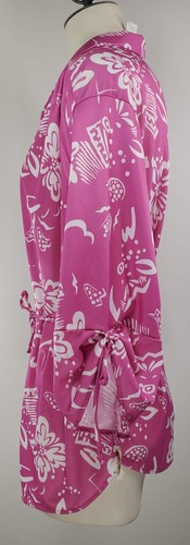 NWT Vintage Amy Lynn of California Top - Size 42 (22W) - Pink Floral w/ Belt - Picture 4 of 14