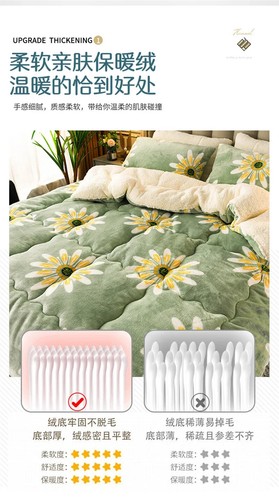 Plaid Super Thick Warm Blankets Winter Autumn Milk Fleece Duvet Thicken Warmth - Picture 19 of 29
